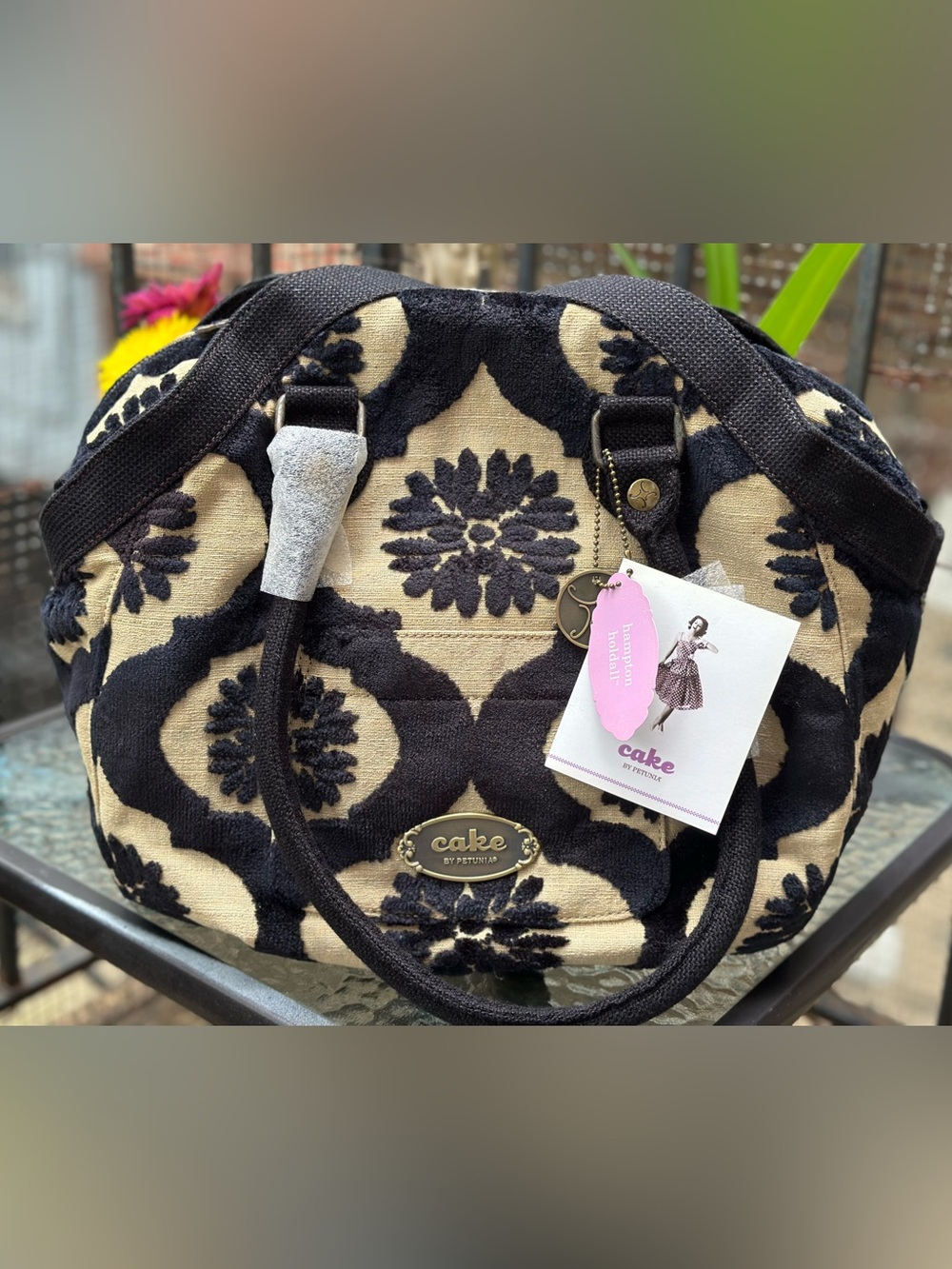 RARE 2012 Cake by Petunia Pickle Bottom Black Forest Hampton Holdall Diaper Bag